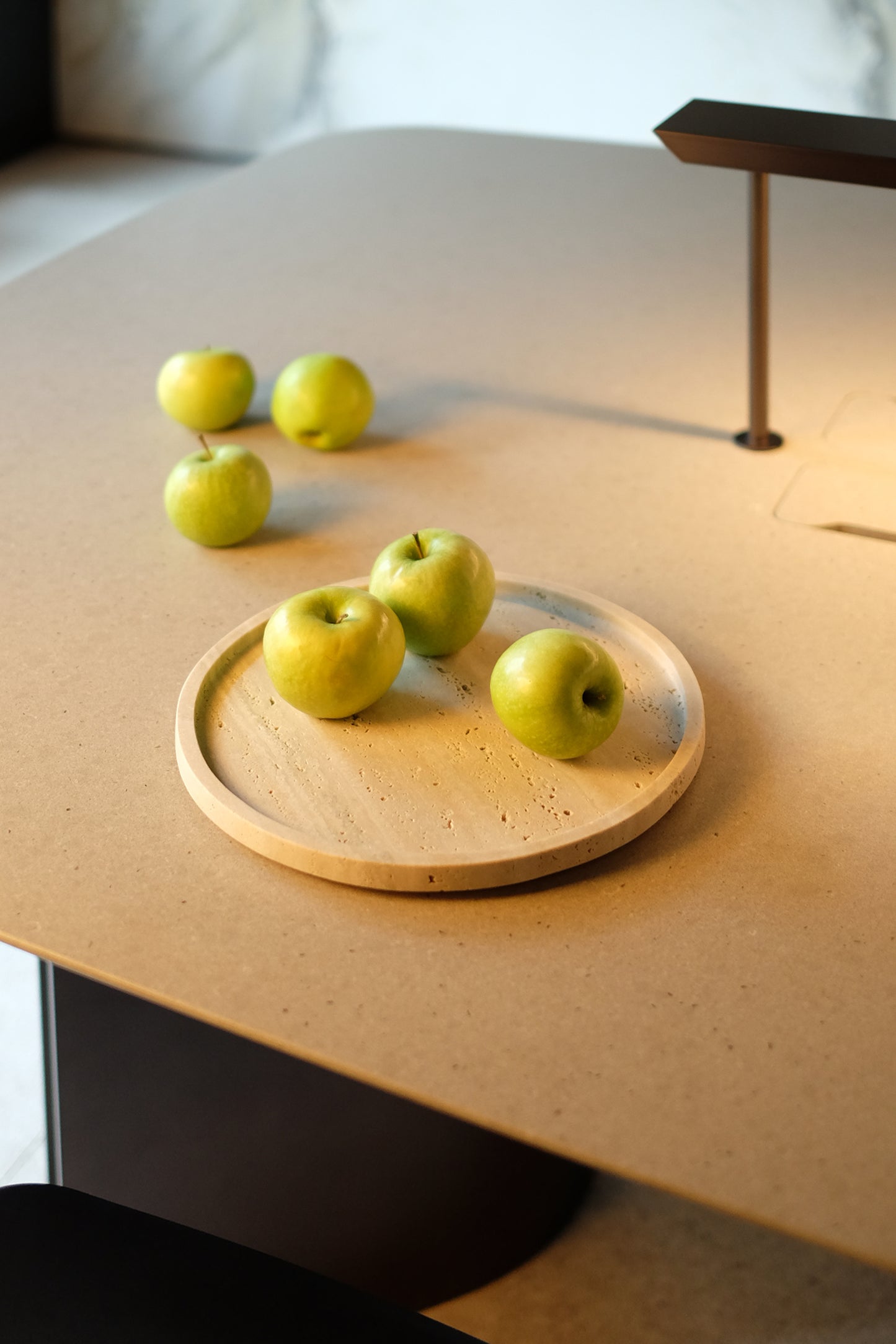 Marmo Travertine Round Tray