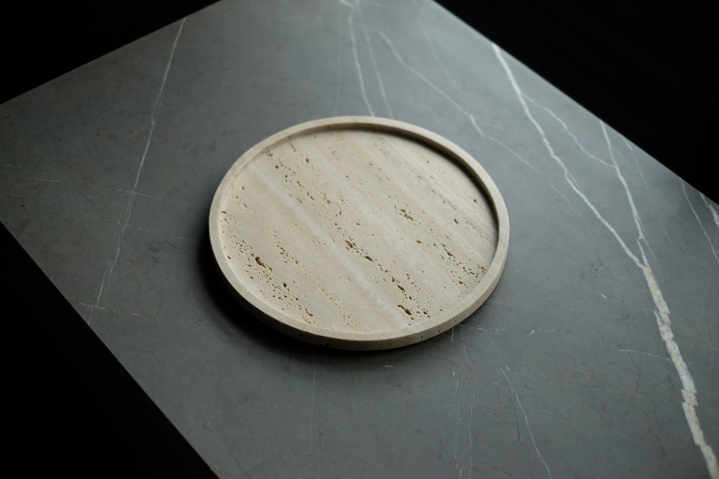 Marmo Travertine Round Tray